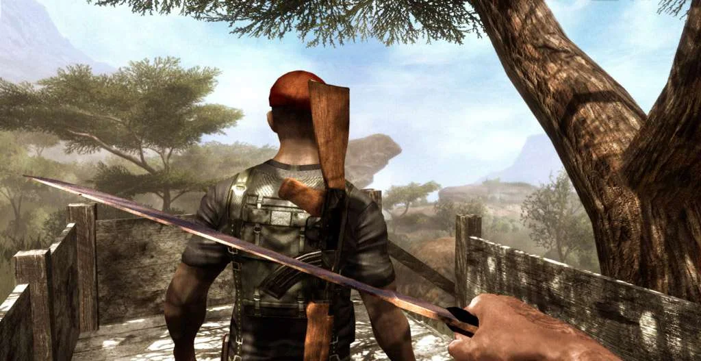 Far Cry 2 second mercenary route on a dusty road