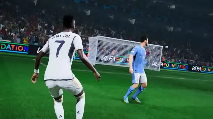 EA SPORTS FC 24 Ultimate Team pack opening on a licensed pitch