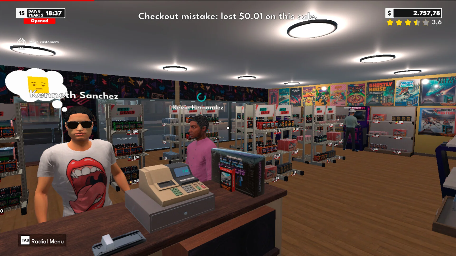 Game Store Chronicle timeline stock screenshot
