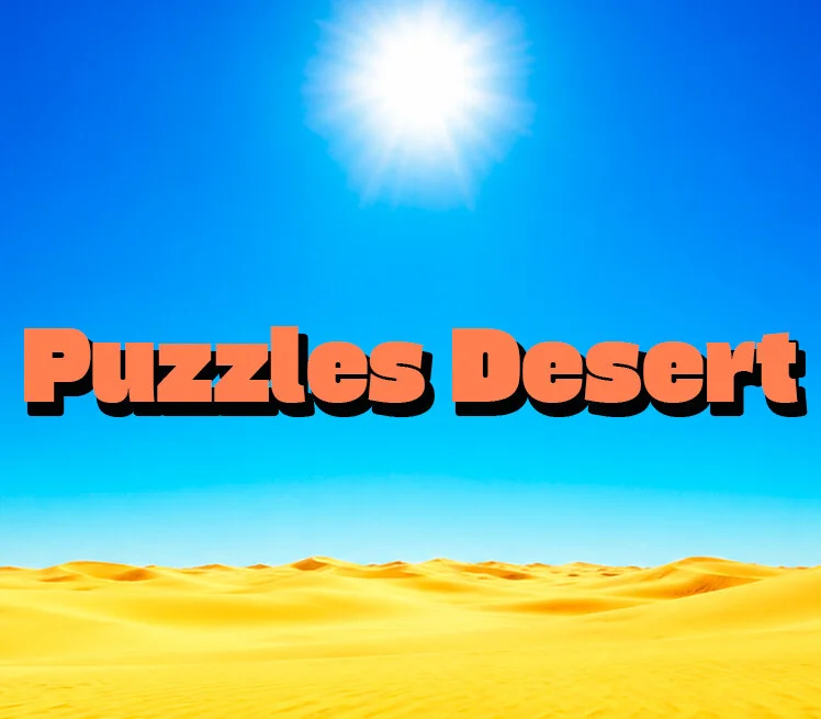 Puzzles Desert cover of staged desert boards