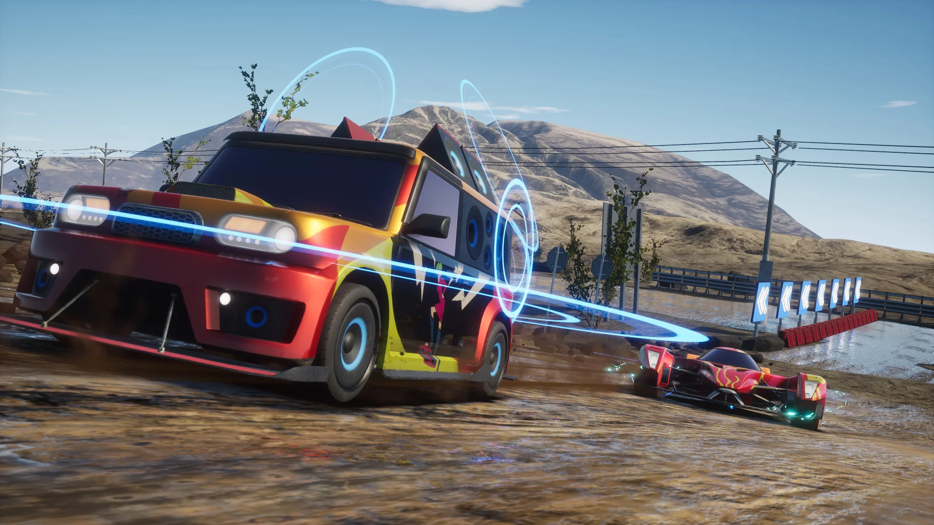 Local two player and online 2-4 spy karts