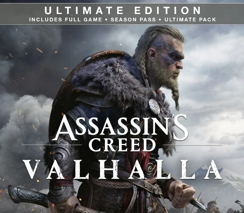 Assassin's Creed Valhalla Ultimate cover, Eivor on an English ridge