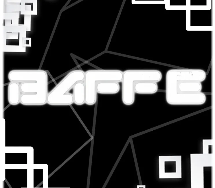 BAFF E cover of an eye collecting crystals in a minimalist maze