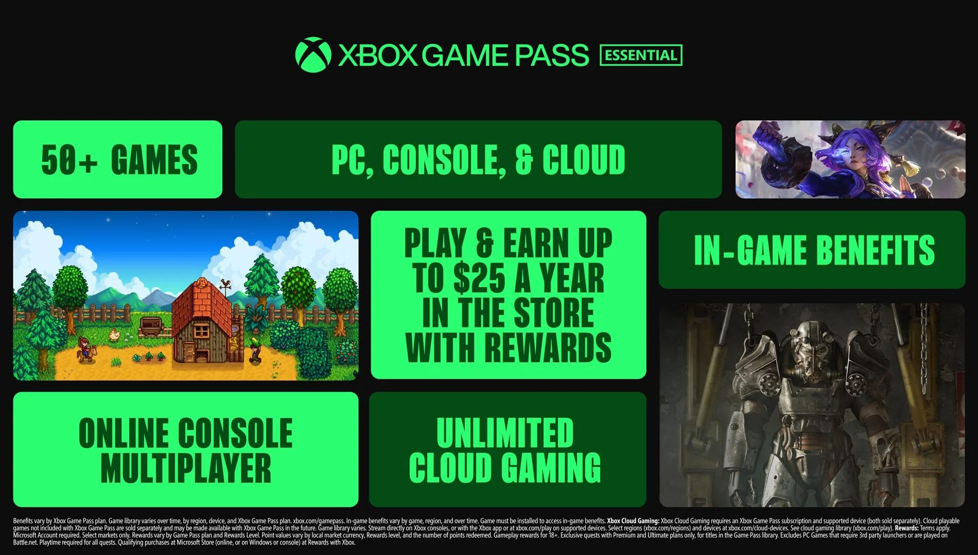 Xbox Game Pass Essential streaming games on tablet and TV