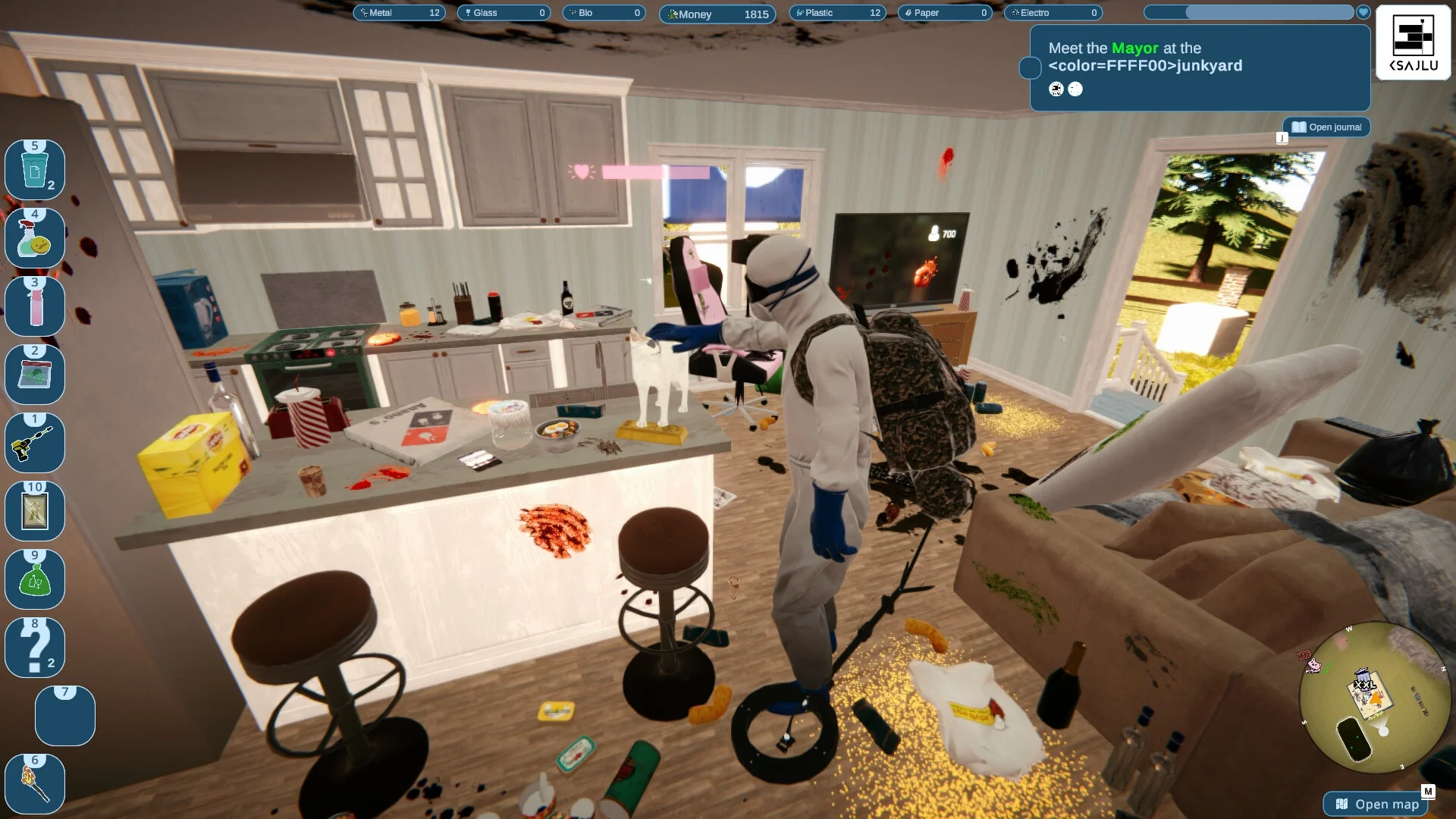 Purrrifiers Trashyard sandbox washing junk into a recycling fortress