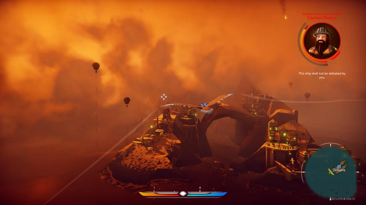 The Falconeer open-world air combat between floating towns