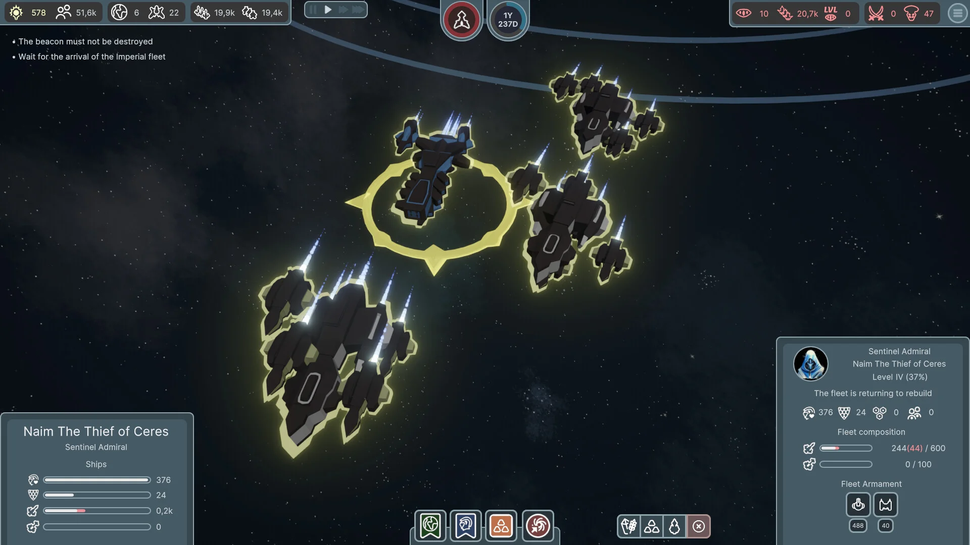 Solar Wave indirect control space empire fleet logistics gameplay