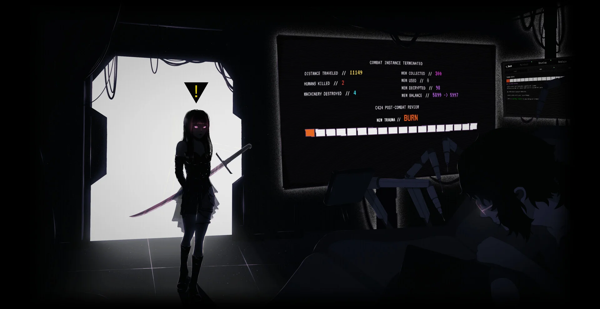 Blood in the Panopticon bullet hell war-zone action scene