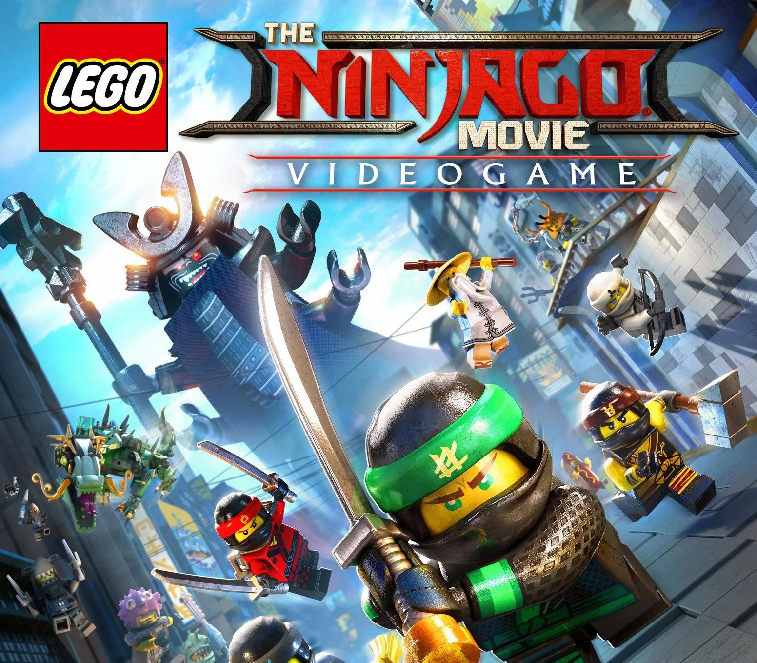 The LEGO NINJAGO Movie Video Game cover, ninja roster