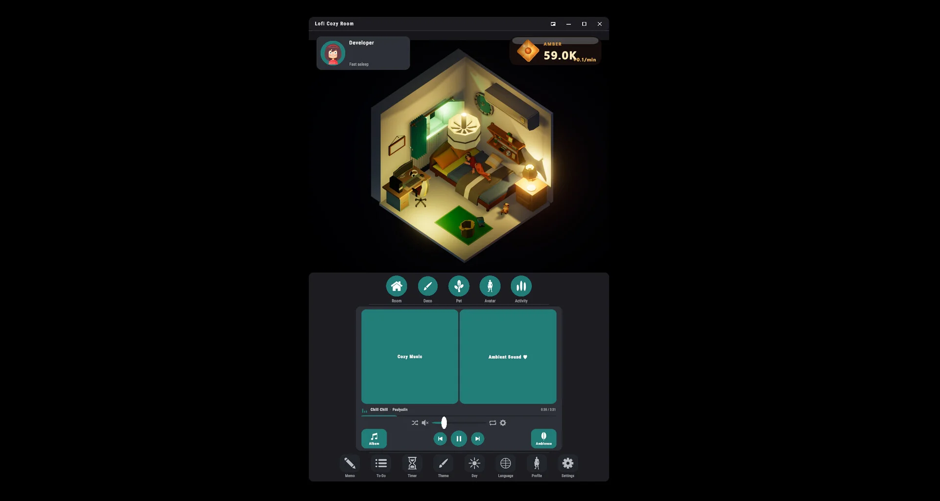 Lofi Cozy Room avatar workspace Steam
