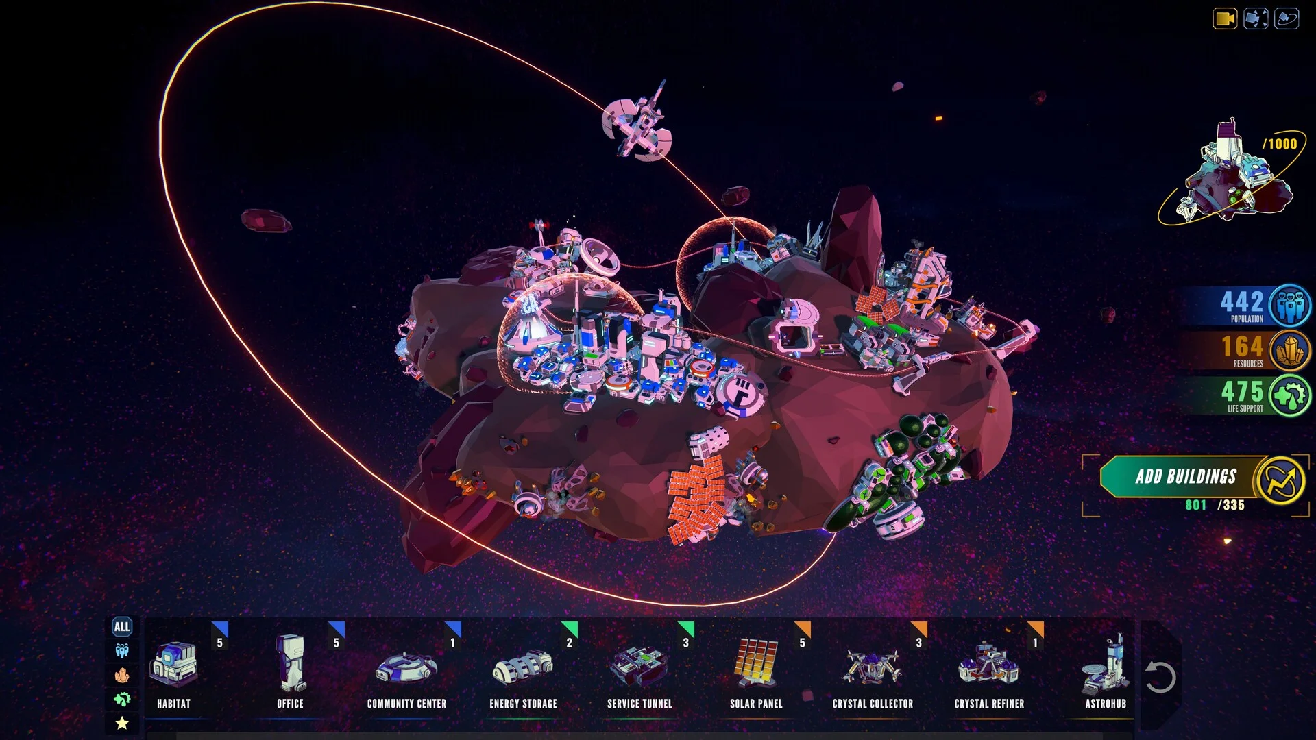 AstroScaper procedural asteroid biome Steam
