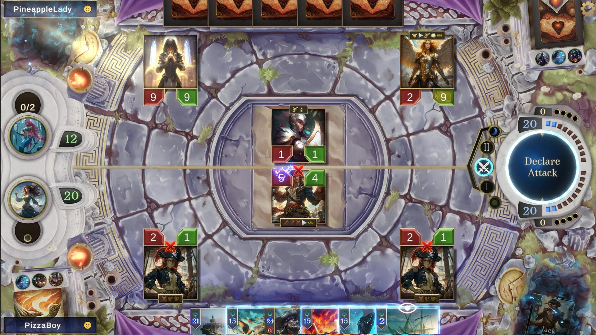 Ariokan in-game card editor across eight factions