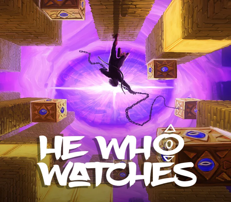 He Who Watches cover, Draknek first-person gravity labyrinth