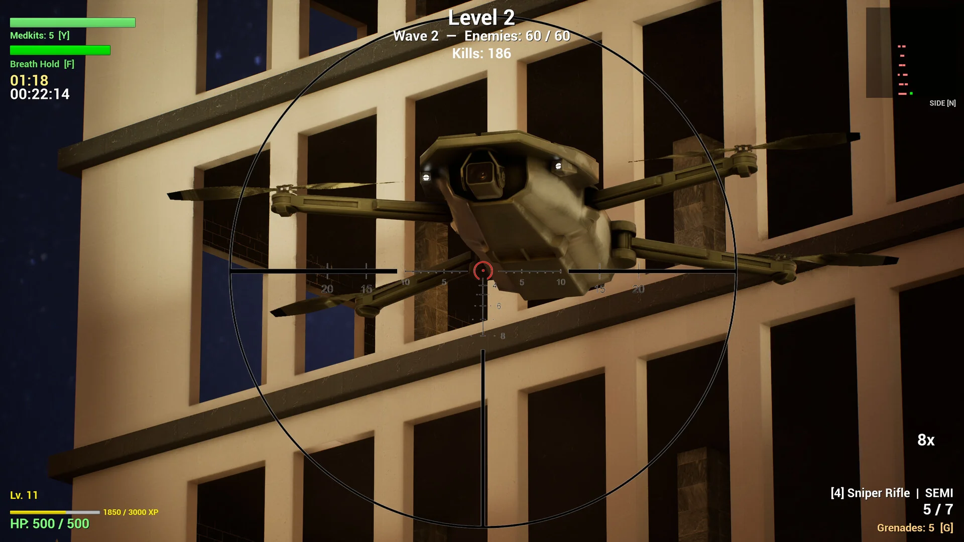 Sniper Game two buildings three rankings