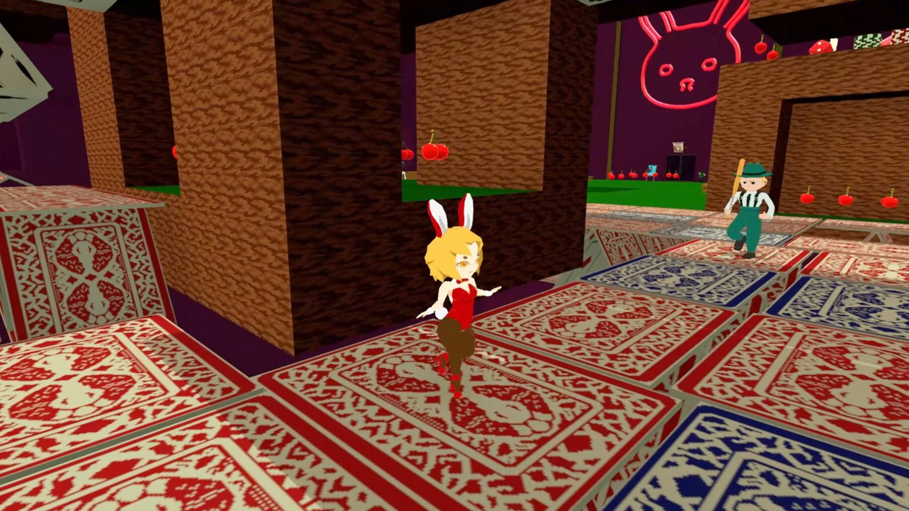 Honey Bunny throwing Cool Cats projectiles back