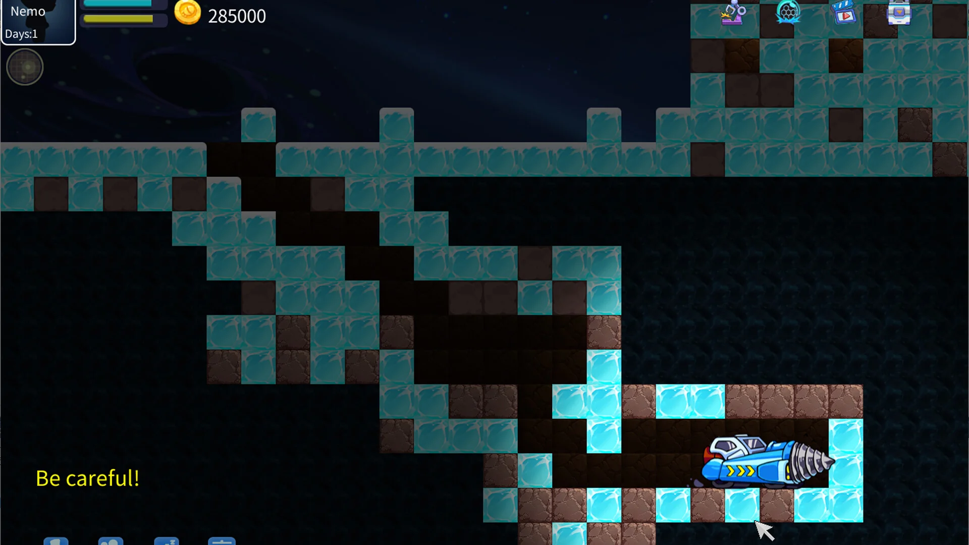 Deep Space Treasure shelter craft against toxic atmosphere