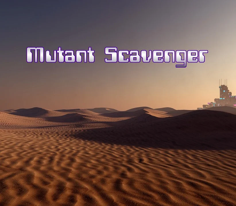 Mutant Scavenger cover, cyberpunk desert wasteland survival