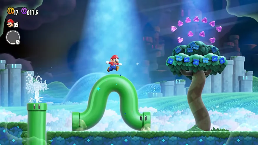Super Mario Bros. Wonder up to four players local platforming