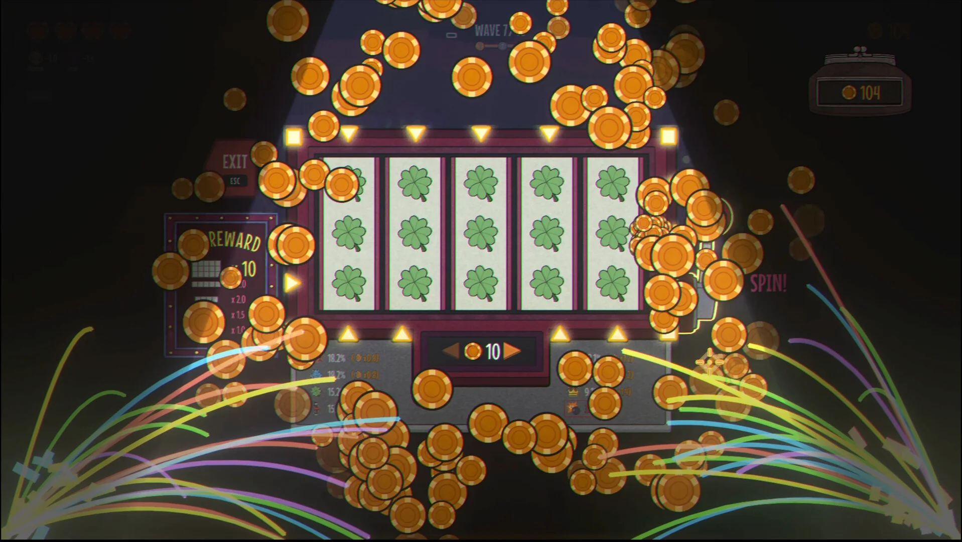 PengPong SANDY FLOOR bullet-hell roguelike scene