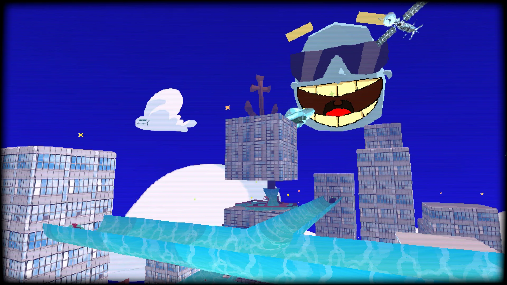 Sonki the cursed fisherman surfing as a manta ray