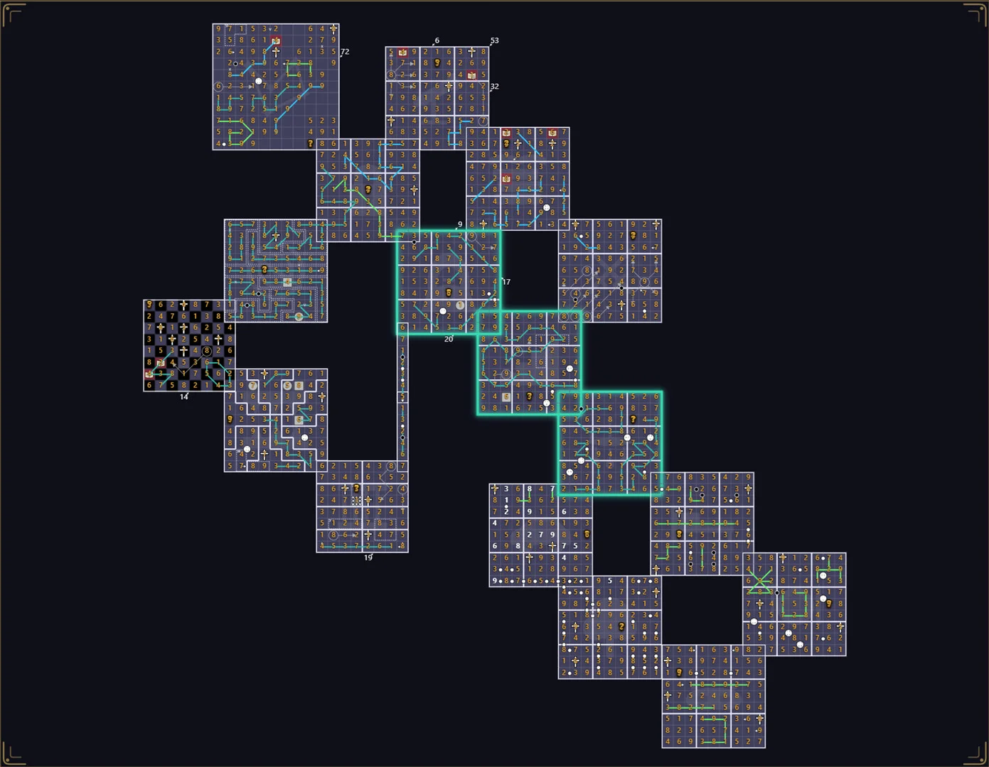 Sudoku Mansion room with a Sudoku variant grid