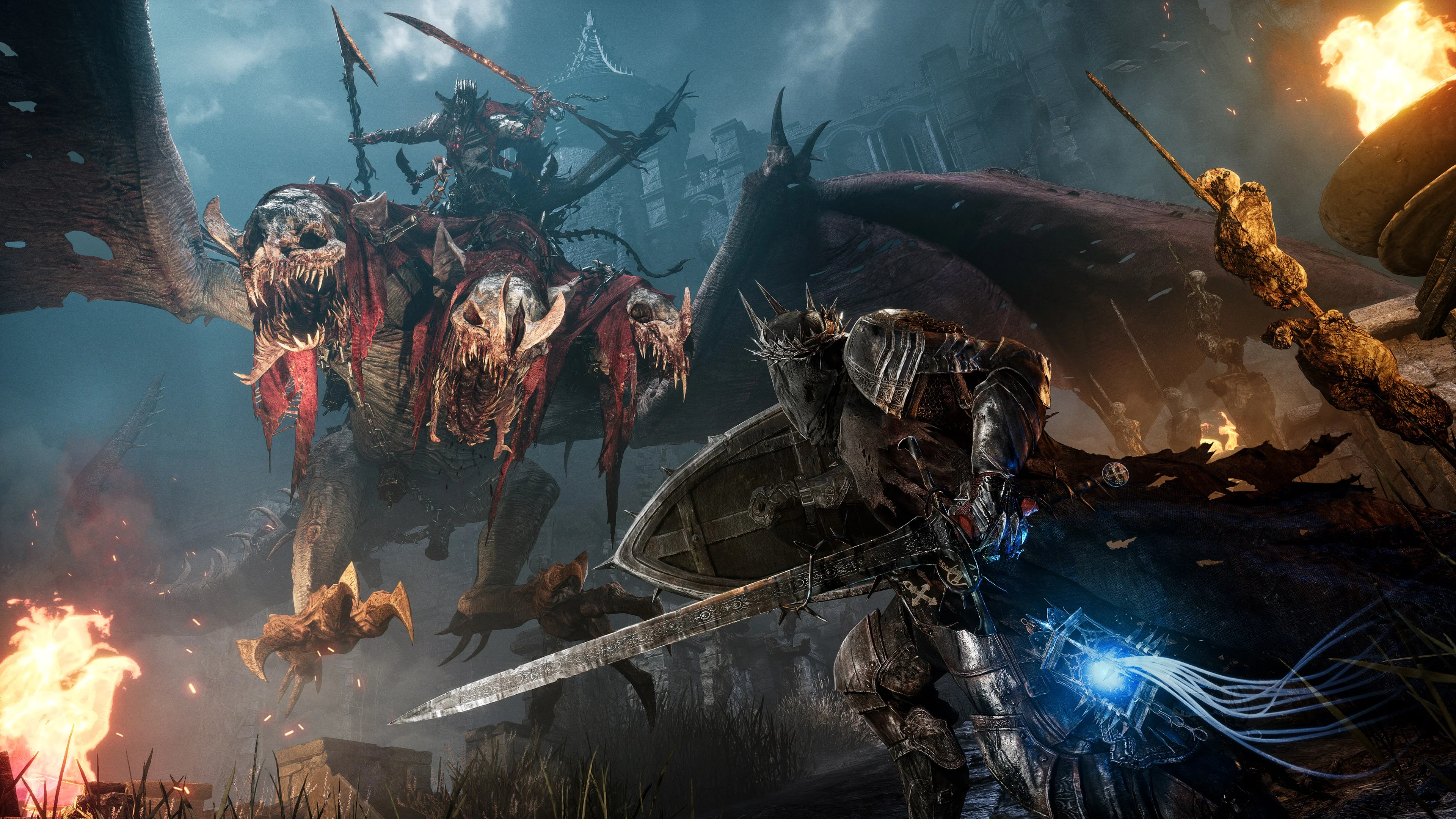 Lords of the Fallen Xbox boss fight against a colossal foe