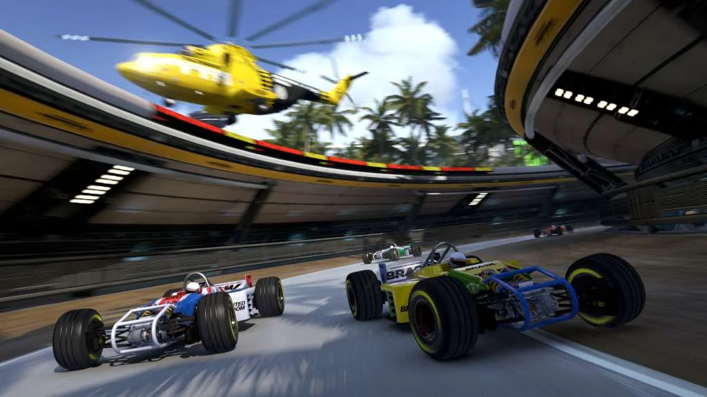 Trackmania Turbo track editor rebuilding a canyon loop