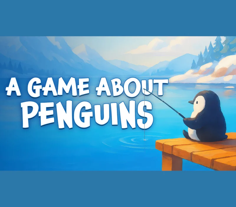 A Game About Penguins cover, snowy igloo sandbox penguin