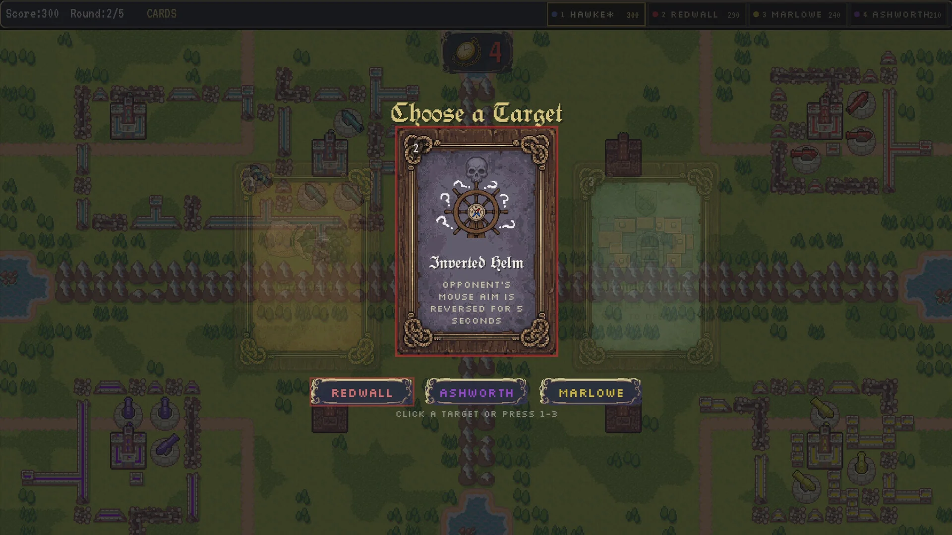 Battlements single-player campaign defending a castle