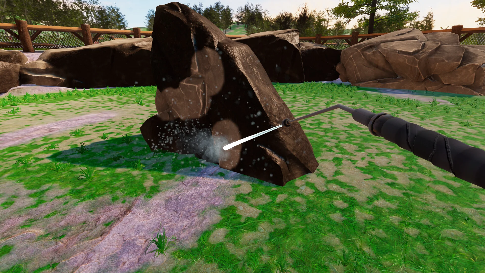 Zoo Simulator placing animal runs and plants