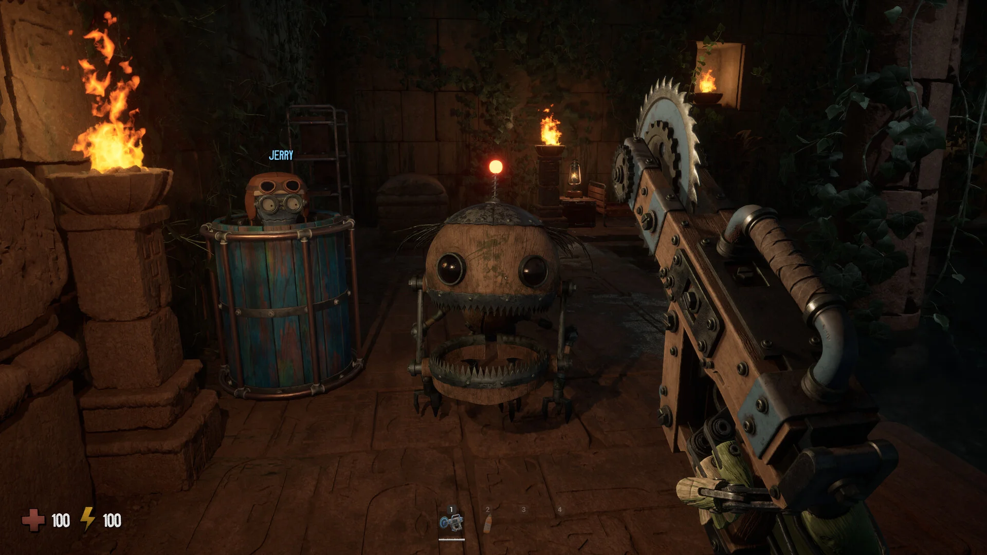 GRAIN ROT crew riding a cursed elevator into ruins