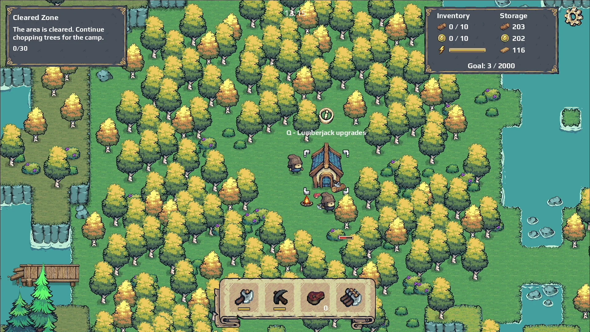 The Lumberjacks Routine cozy pixel cover art