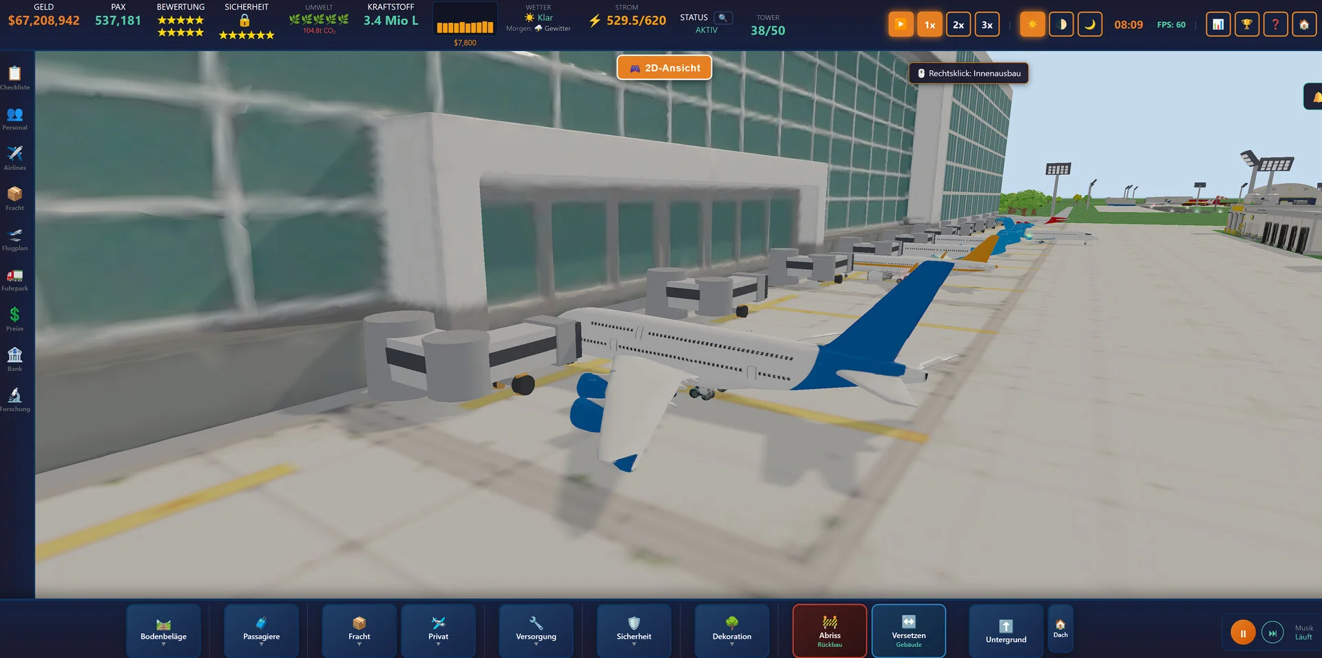 Pixel Airport Tycoon 3D strategy simulation screenshot