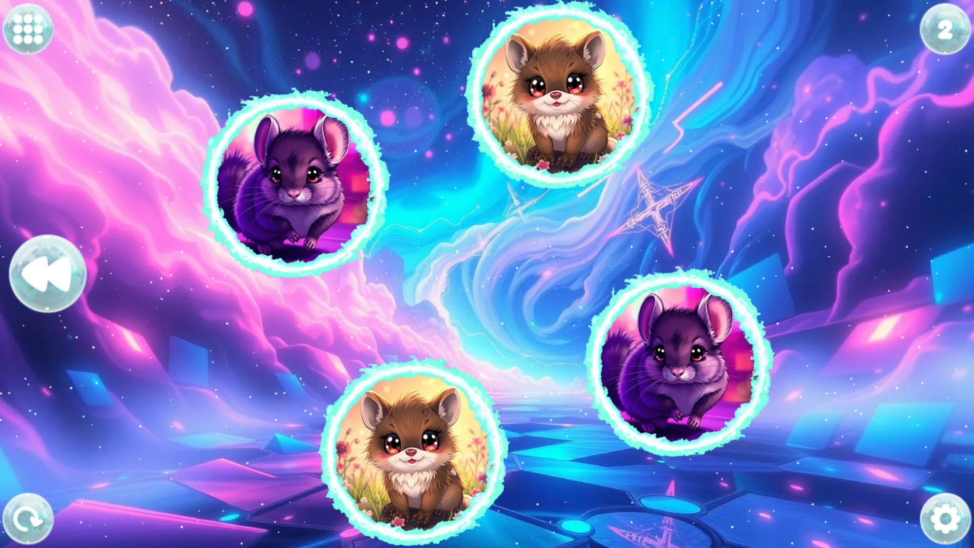 Anime Dream Match flipping anime rodent pair tiles