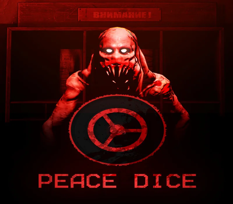 Peace Dice cover art, post-apocalyptic bunker roguelike raid