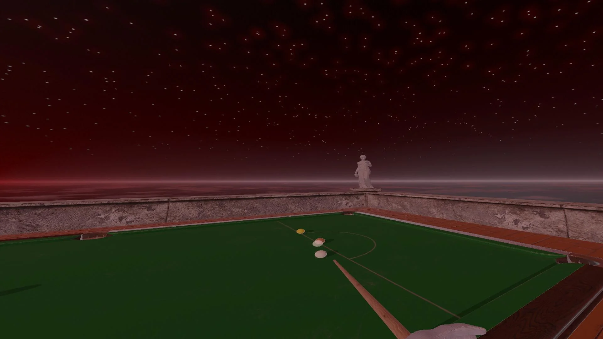 Snooker Billiard spin and pocket shot