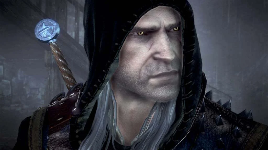 Witcher 2 sword and signs in close third-person