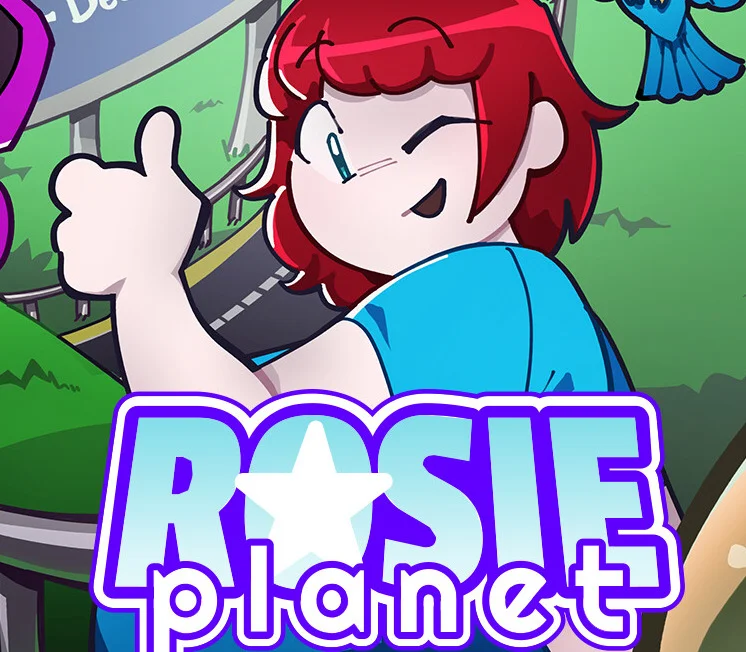 Rosie Planet cover, 3D platformer planet hub