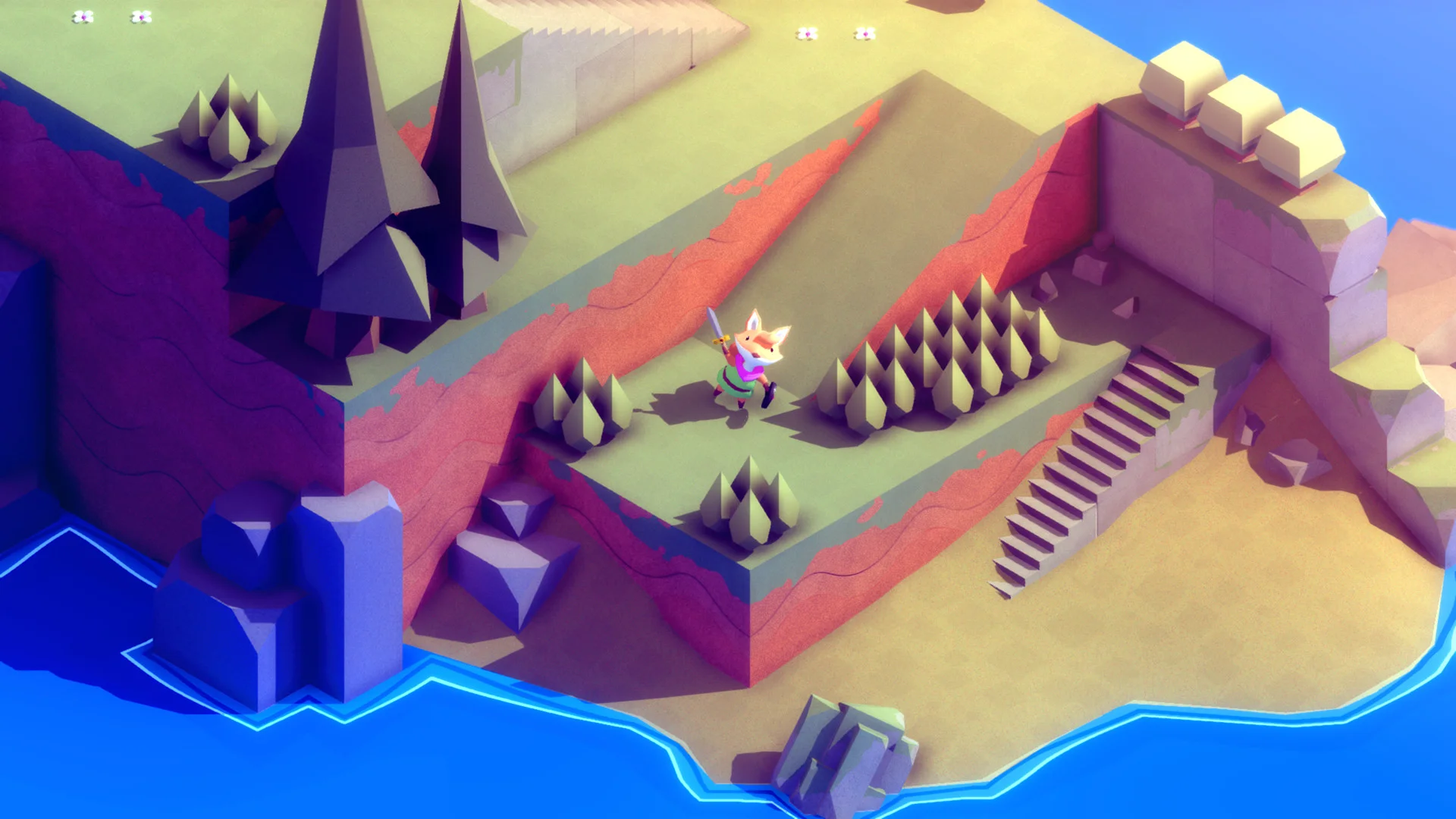 TUNIC fox reconstructing an in-game instruction manual page