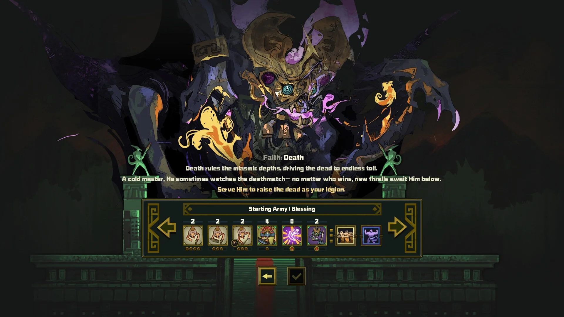 Flowers and Deities unit recruitment screenshot Steam