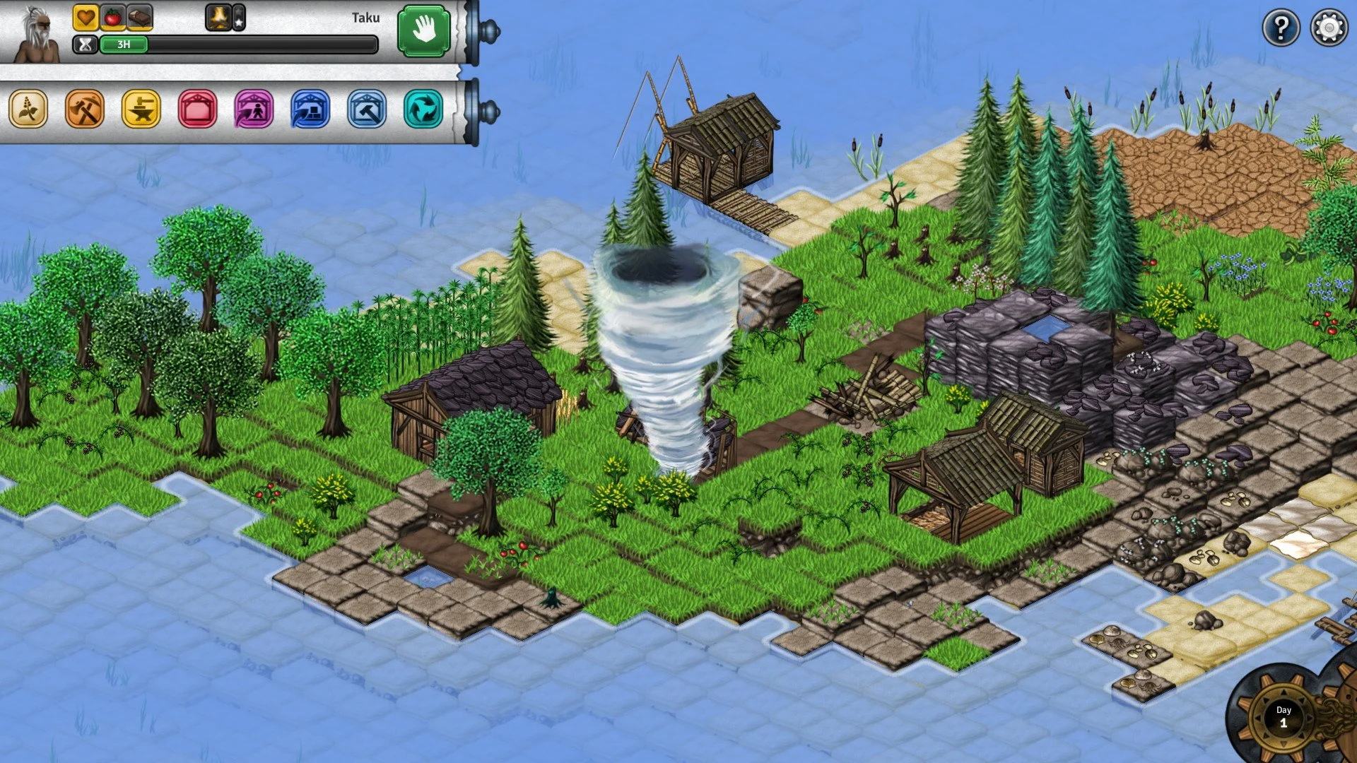 Seeds of Resilience tornado hitting the Taku island settlement