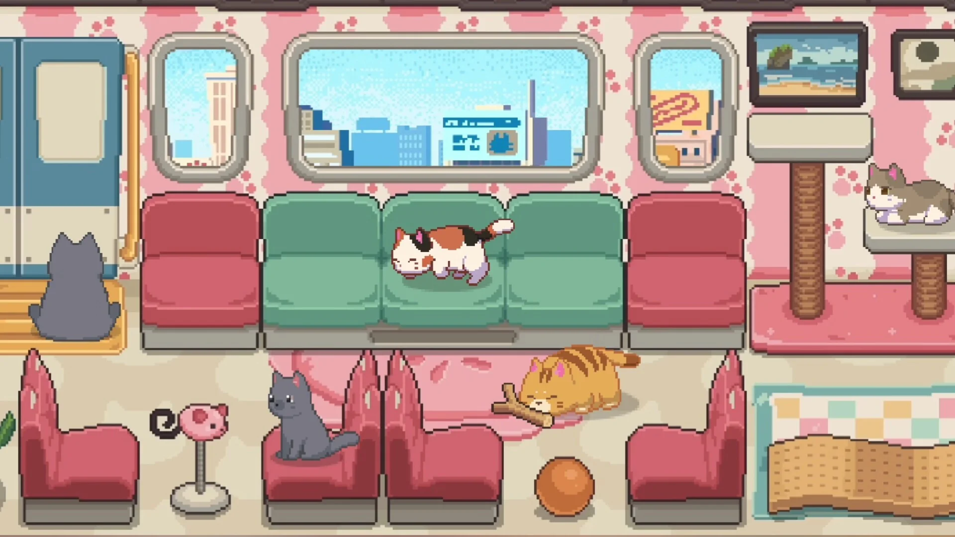 Neko Station cat train screenshot