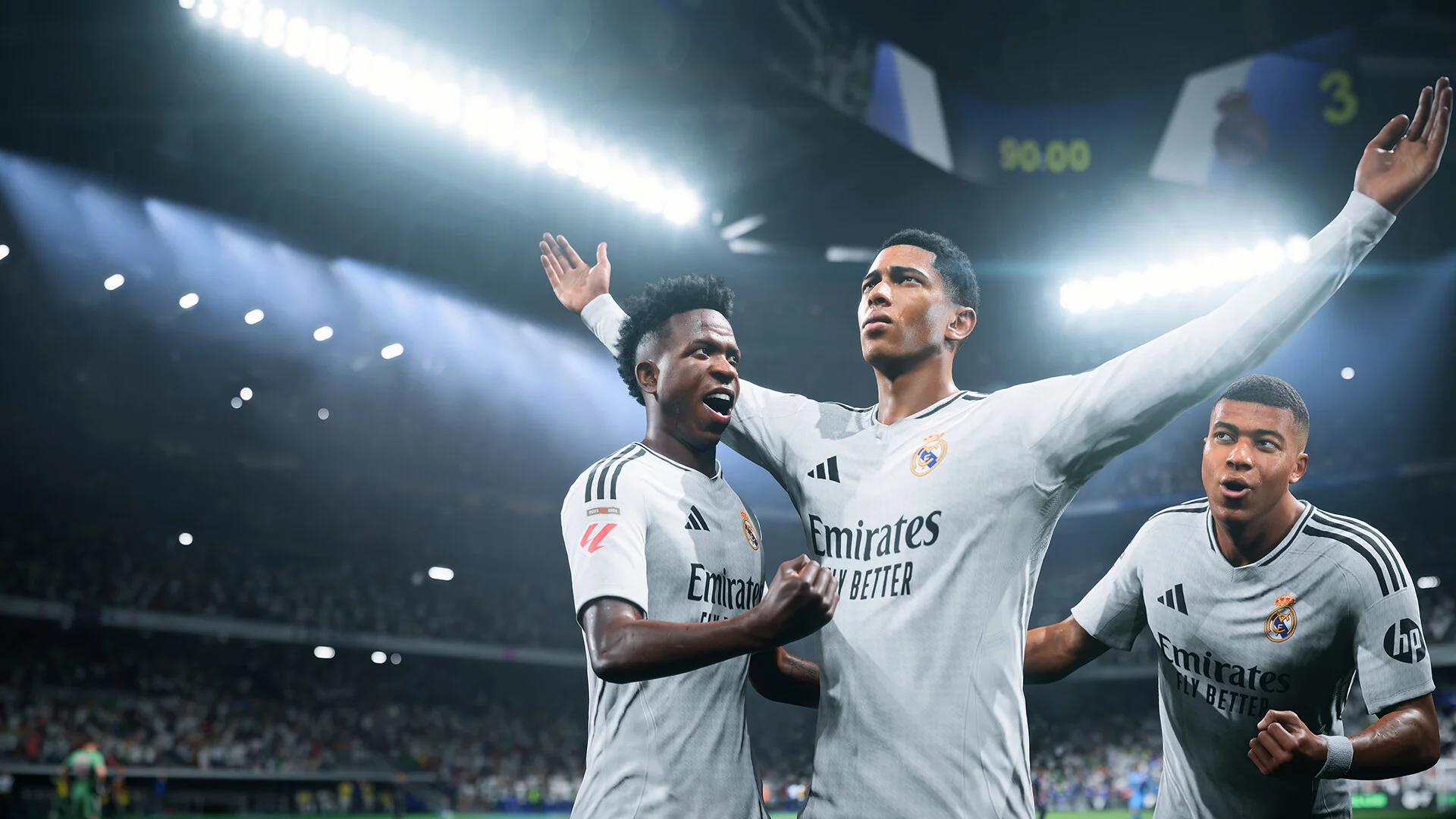 EA SPORTS FC 25 Ultimate Team pack opening on a pitch