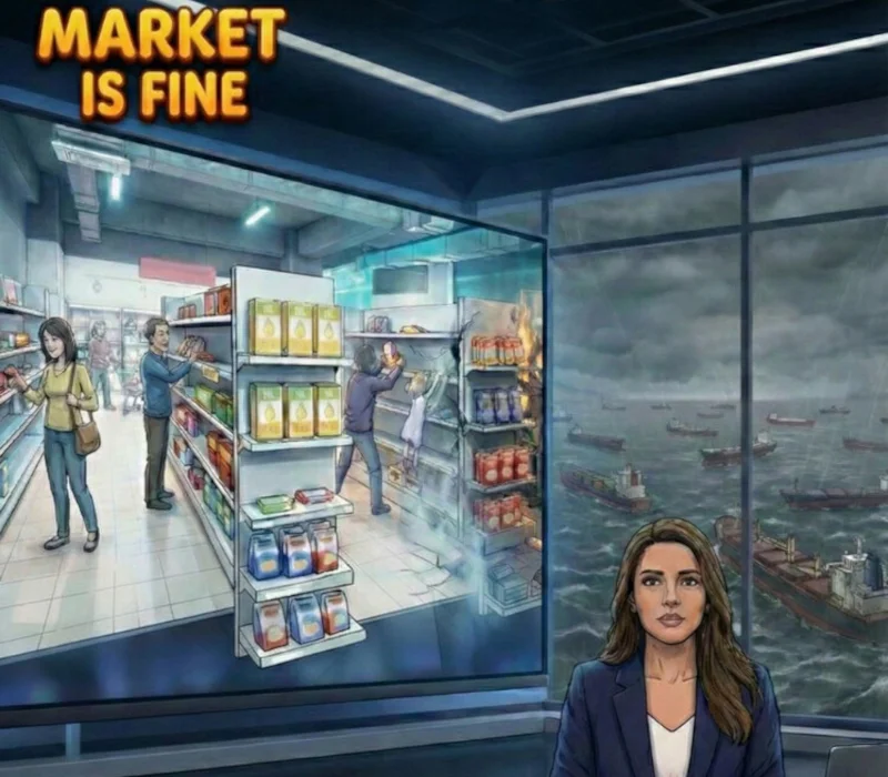Market is Fine cover, Vortexon grocery crisis
