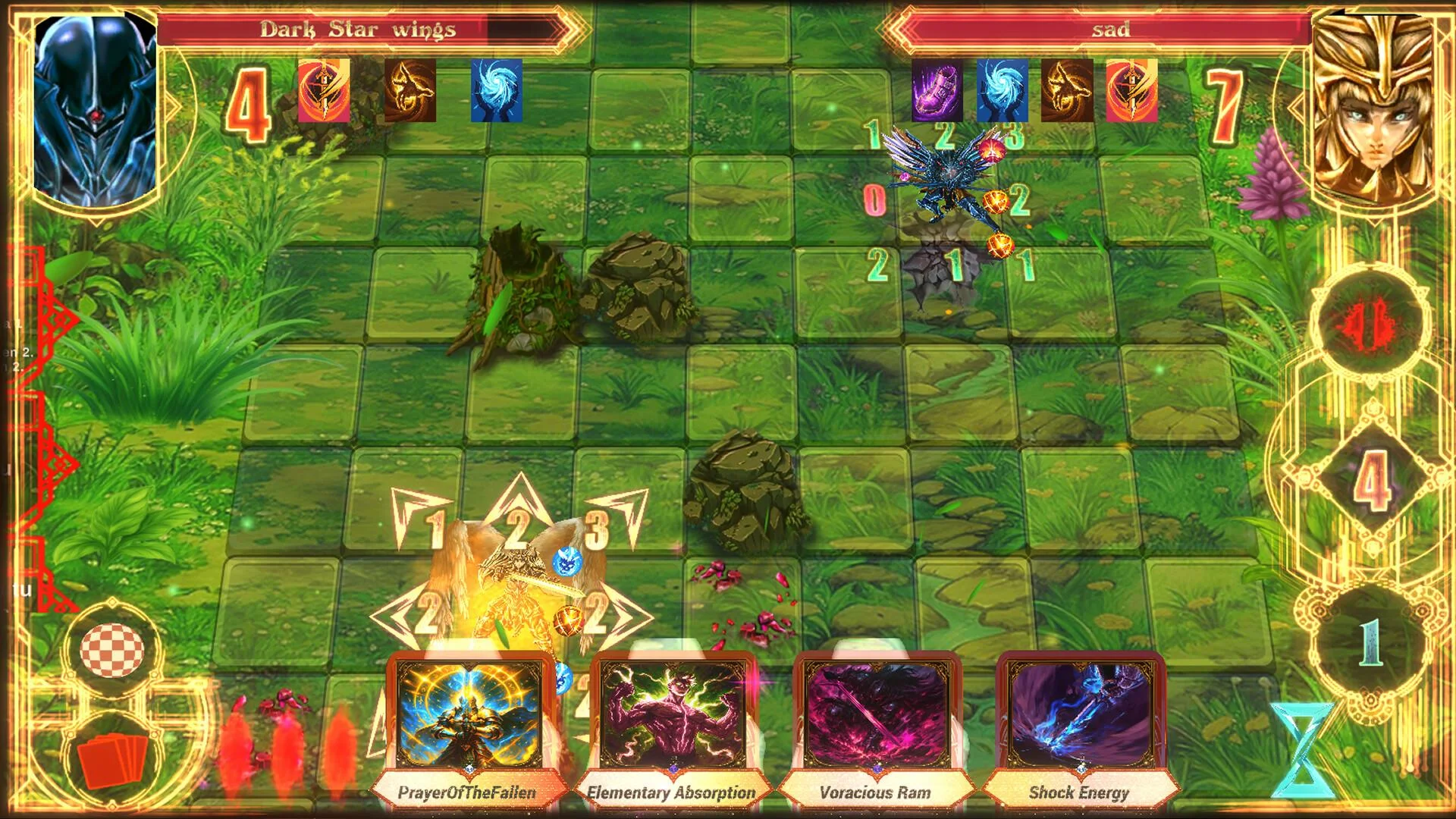 Soul Card Duel eight attack directions screenshot