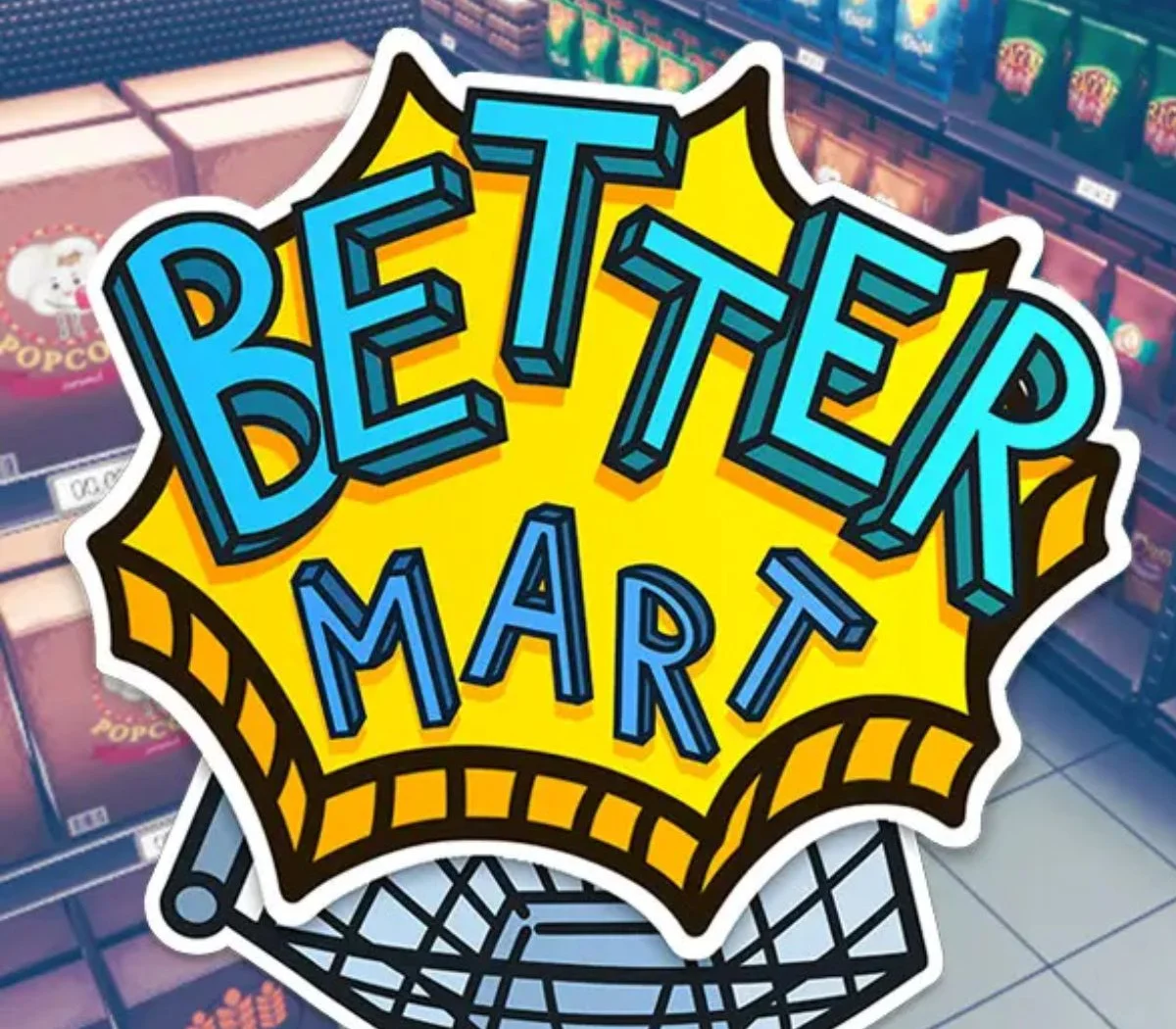 Better Mart Simulator first-person aisle with stocked shelves