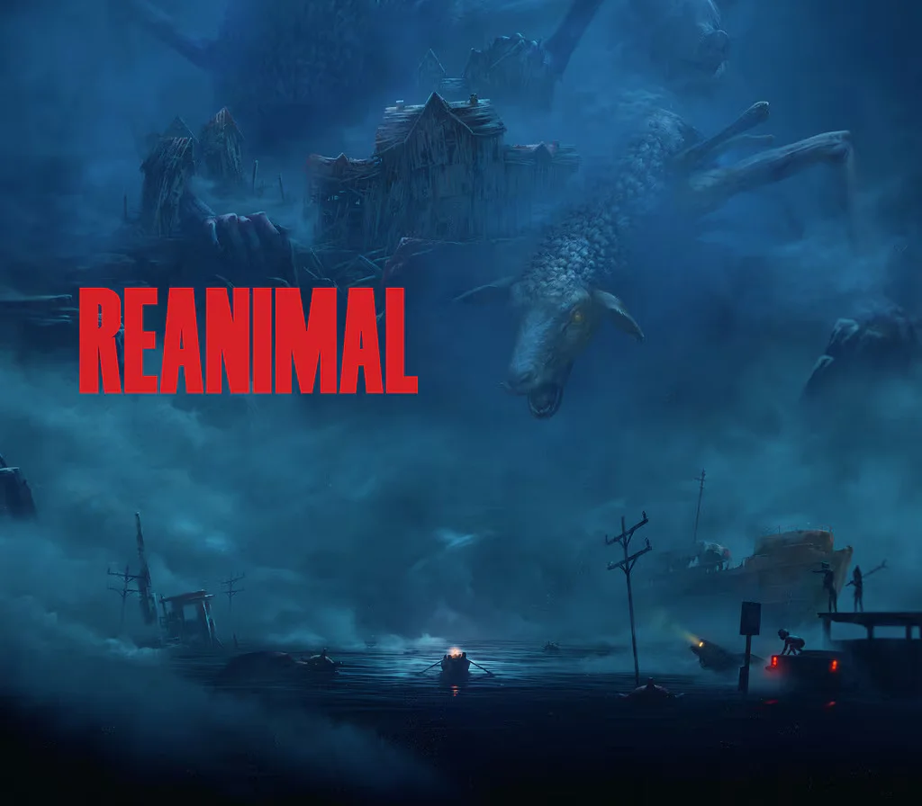 REANIMAL cover with two children in a dark coastal nightmare