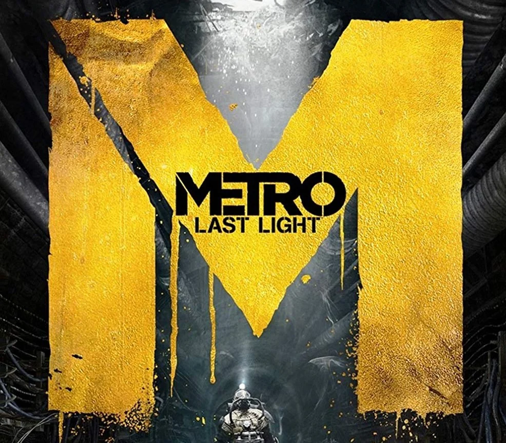 Yellow Metro Last Light logo over a dark tunnel