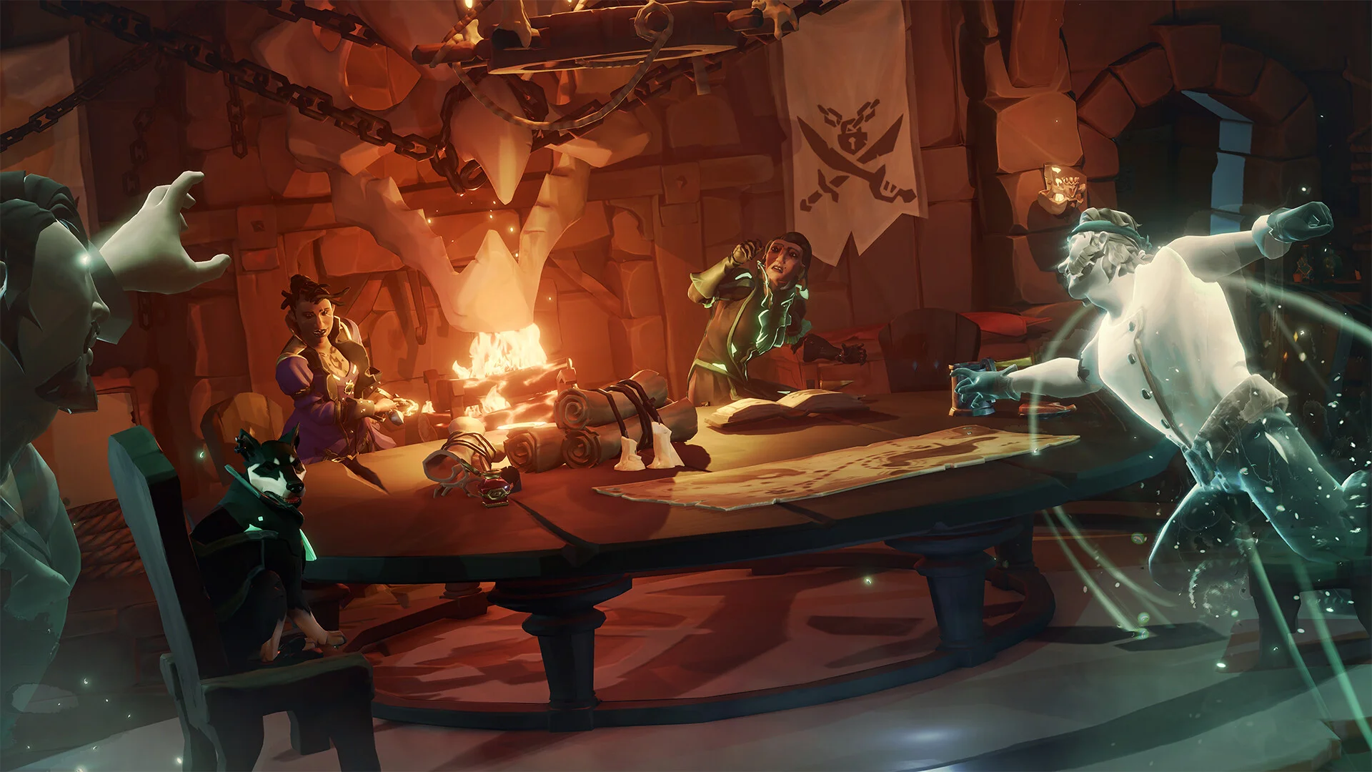 Sea of Thieves ship battle cannons and rival crew combat