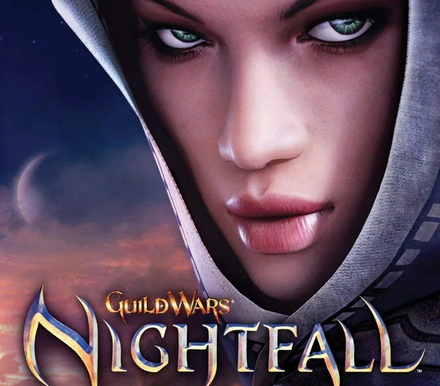 Guild Wars Nightfall NA cover art, ArenaNet Elona campaign NCSoft